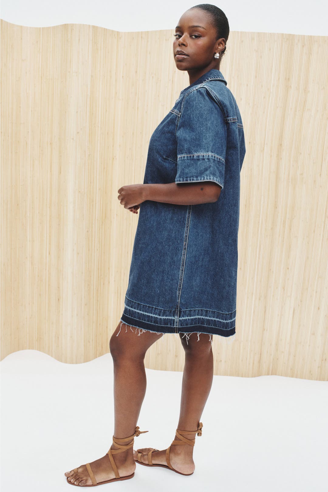 【ERIKA CAVALLINI】DENIM DRESS ワンピース ERIKA CAVALLINI Dresses | Cream Women's Denim Dress | YOOX