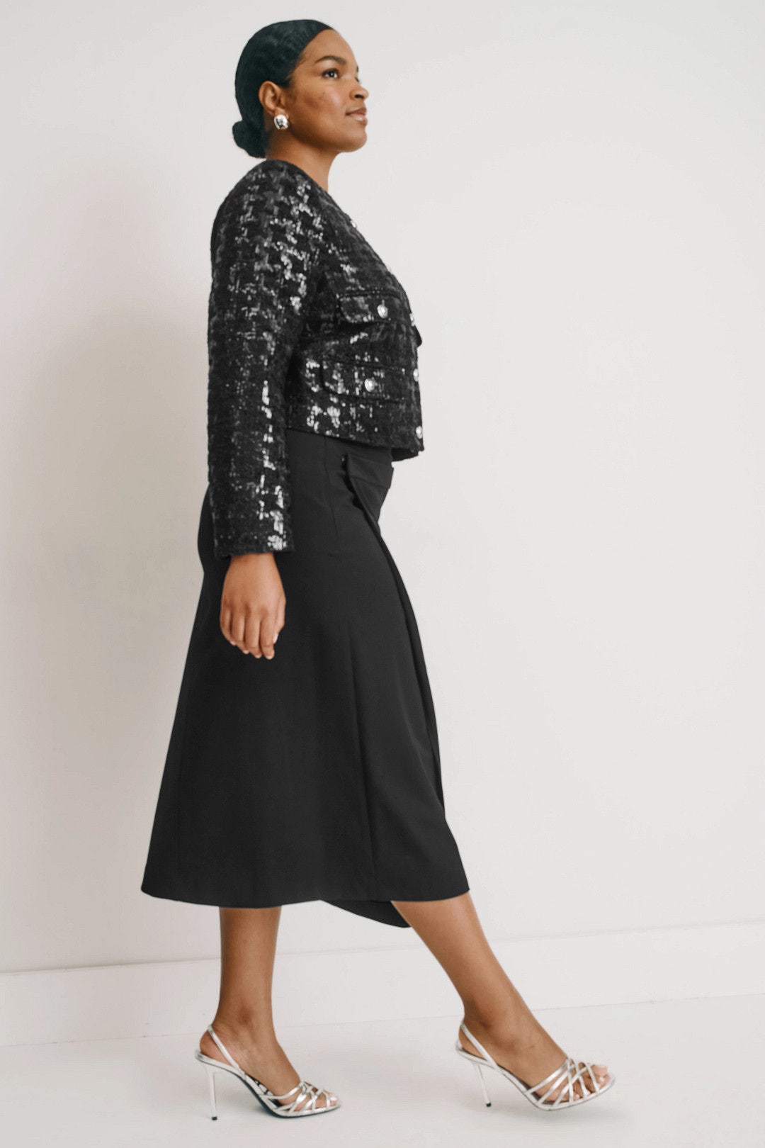 Sequin Tweed Cropped Jacket by MICHAEL KORS 6