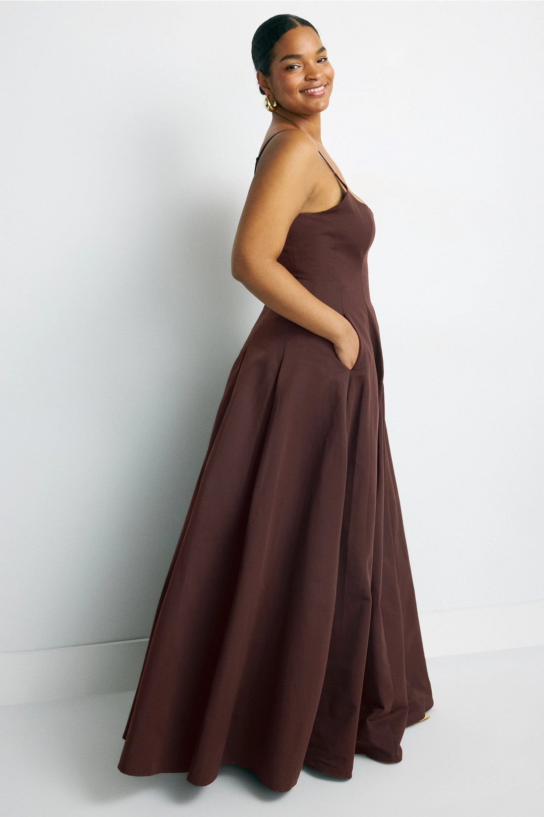 Brown Joy Maxi Dress by Staud 6