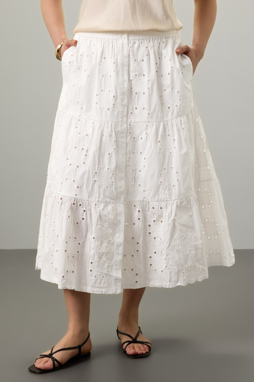 Eyelet Midi Skirt by Thakoon x RTR | Rent the Runway
