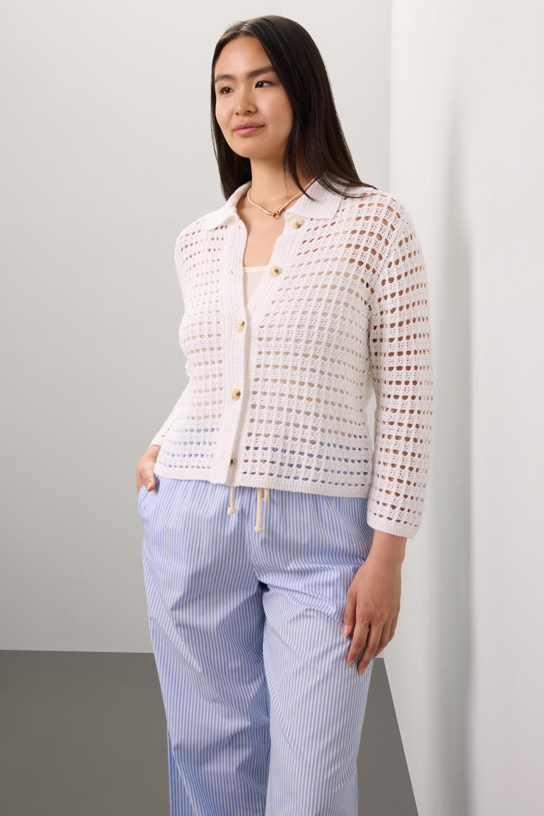 Block Stitch Cardigan by VINCE. | Rent the Runway