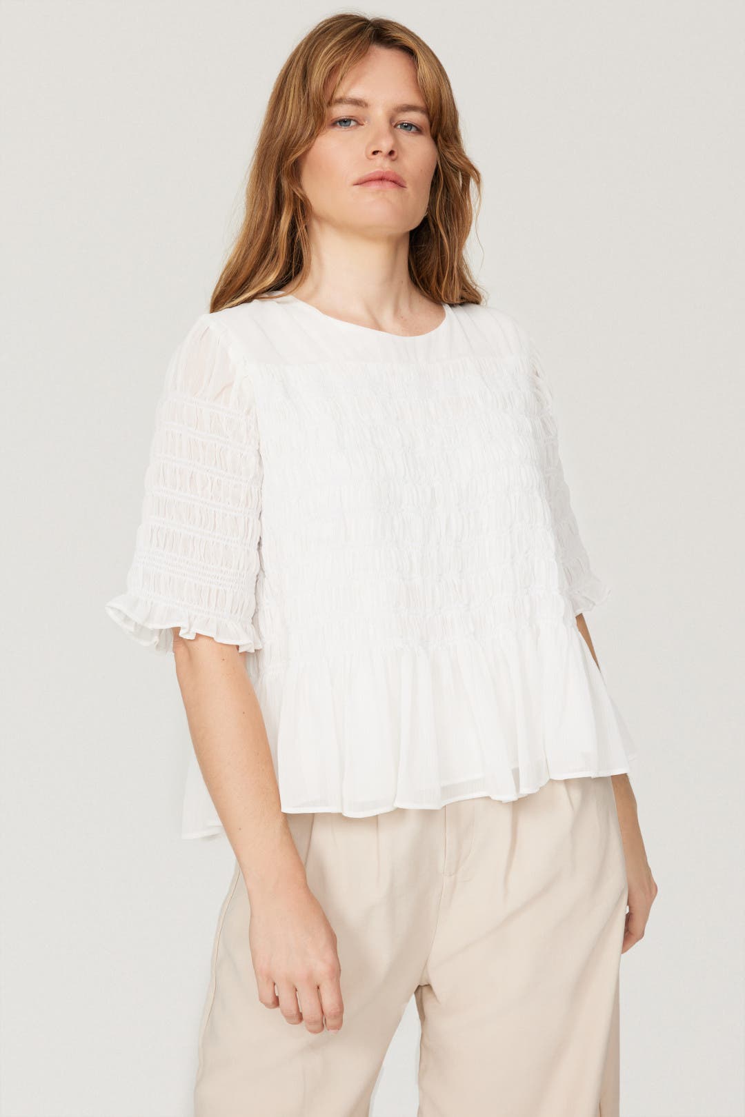 Smocked Ruffle Top by Jason Wu x RTR | Rent the Runway