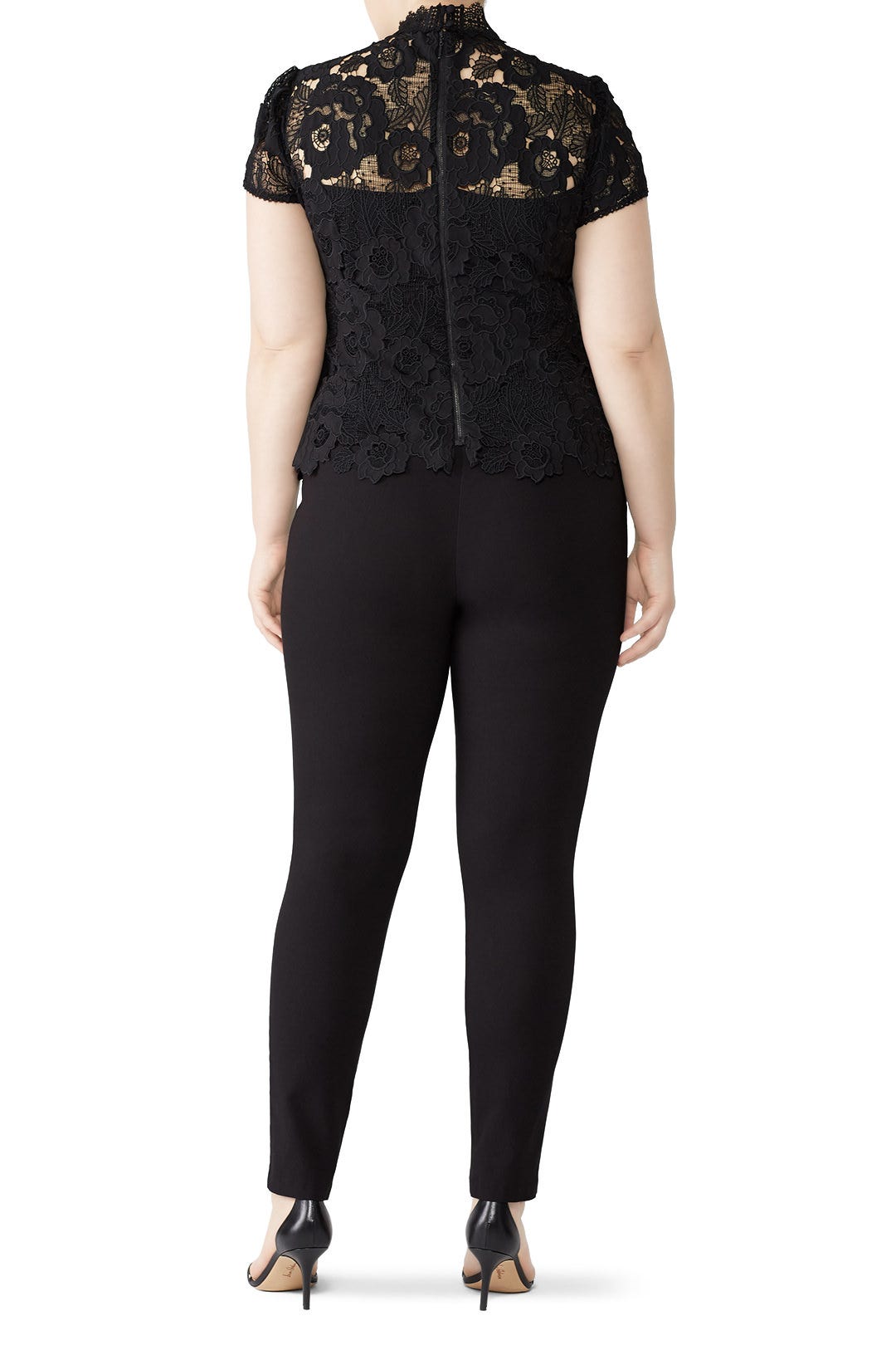 Black Lace Flower Top by Nanette Lepore 5