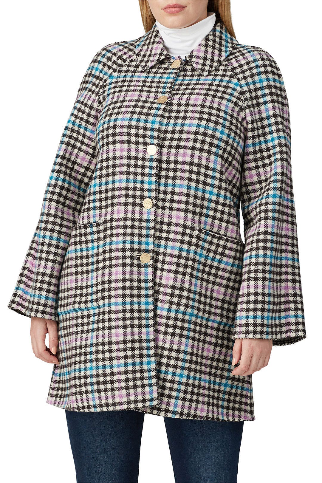Plaid Reversible Swing Coat by Draper James 6
