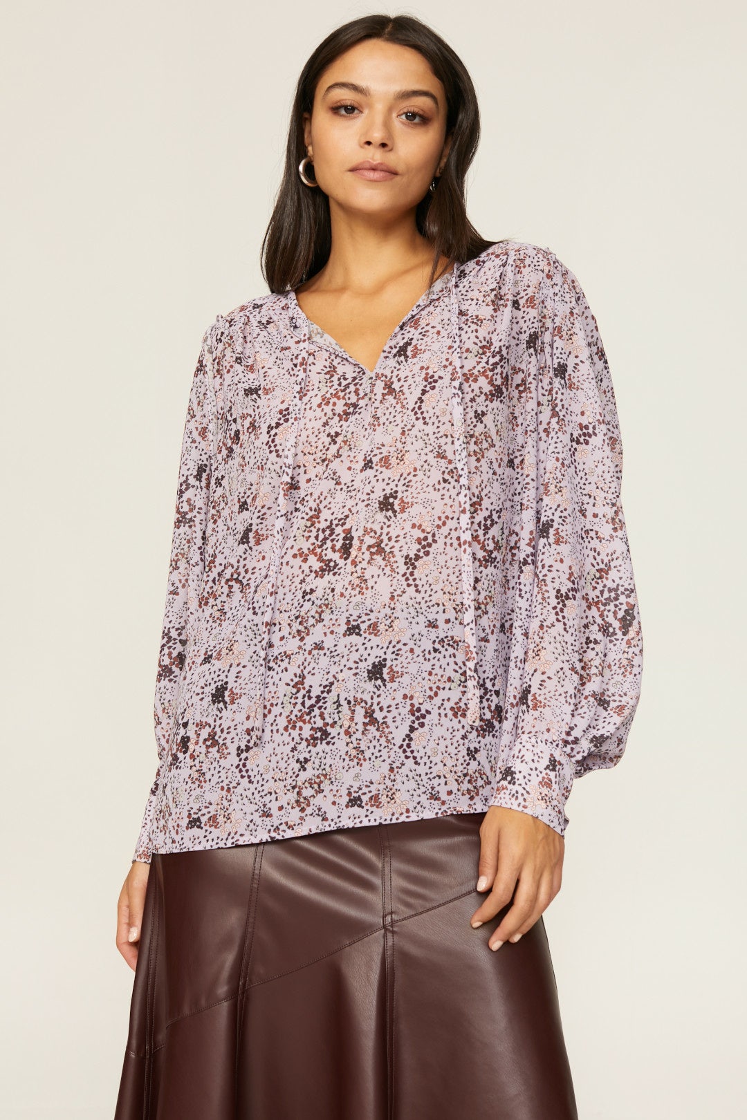 Floral Tie Neck Top by Derek Lam 10 Crosby x RTR 6