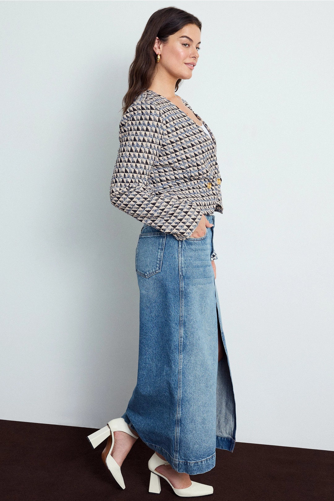 Double Breasted Collarless Jacket by Derek Lam 10 Crosby x RTR 6