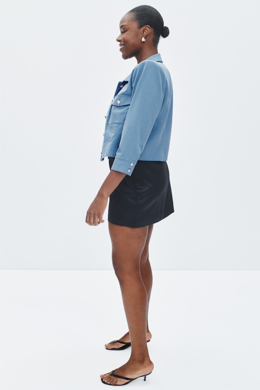 Kumi Cropped Fitted Jacket by L'agence | Rent the Runway