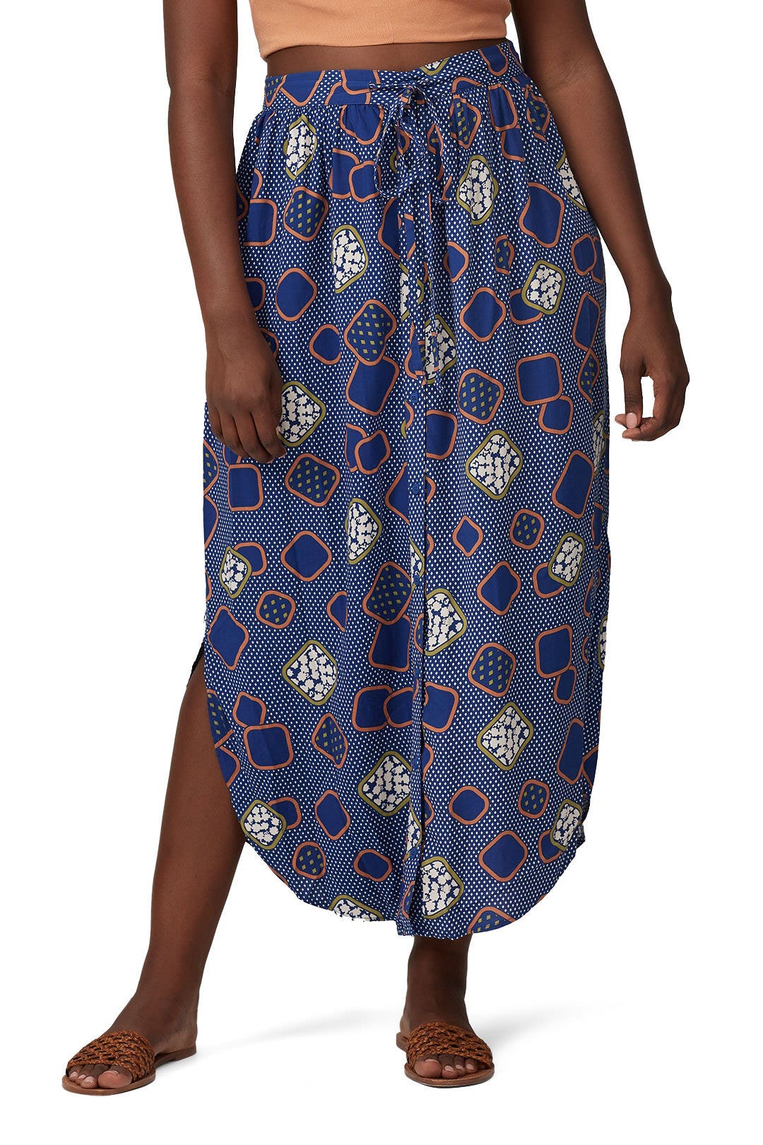 Printed Button Front Skirt by The Odells 5