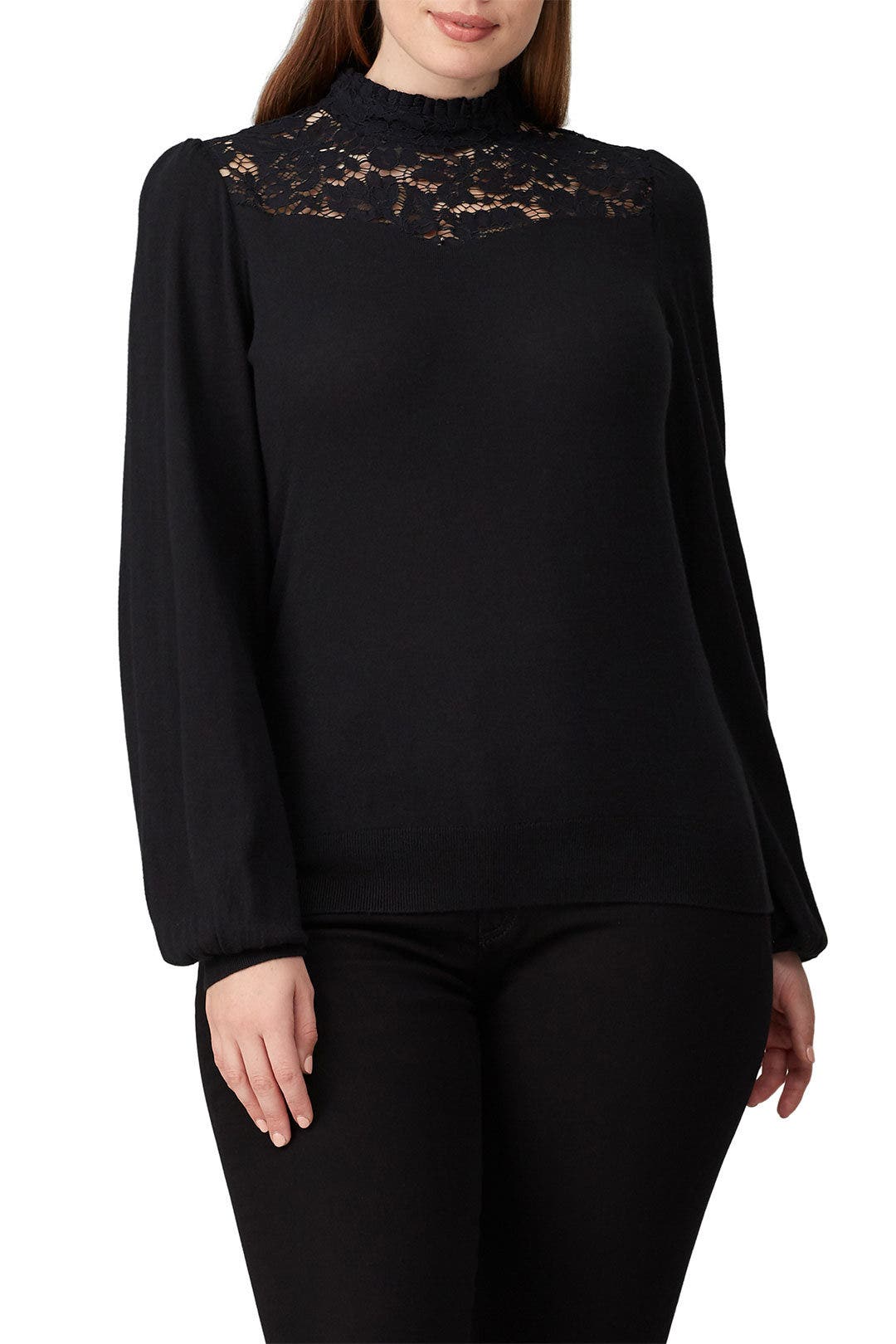 Black High Neck Sweater by Lauren Ralph Lauren 6