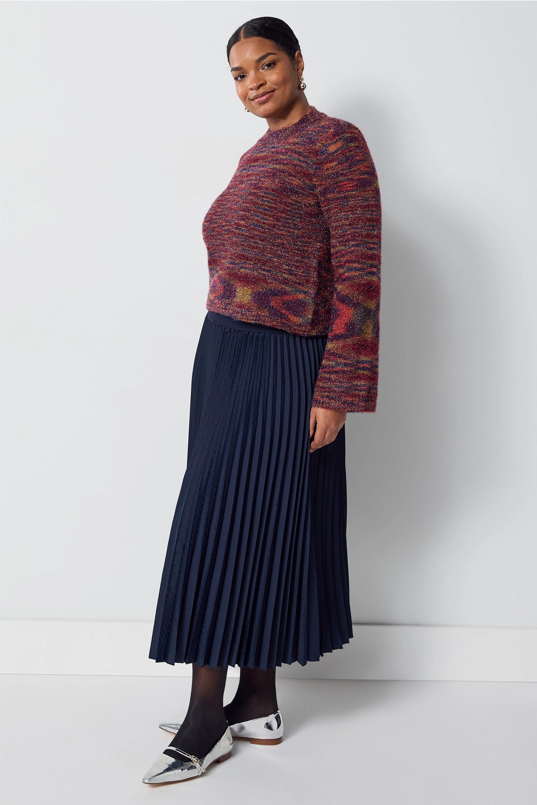 Space Dye Sparkly Peep Sweater by SIMONMILLER 6