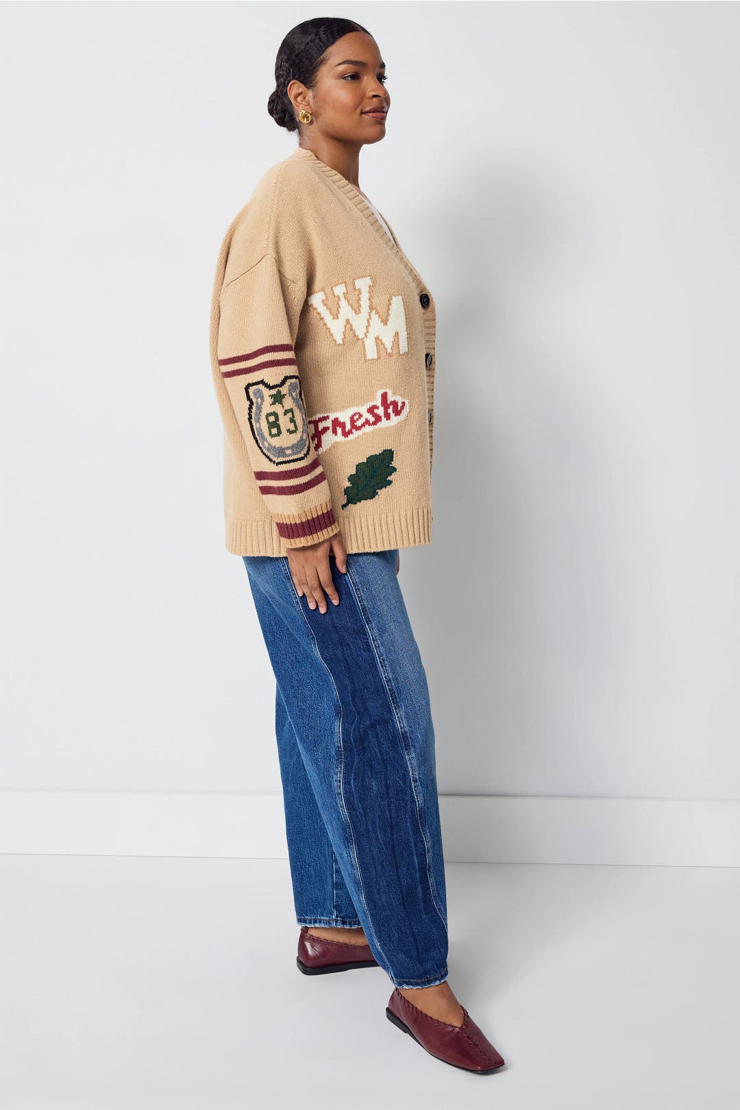 MaxMara カーディガンシルク Wool boxy cardigan, silk | Max Mara