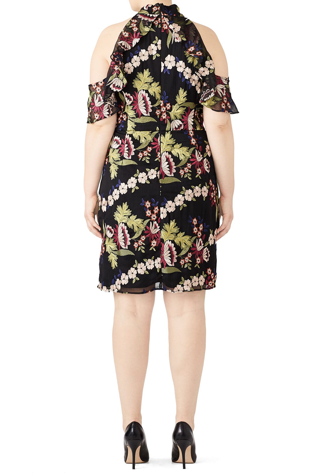 Black Floral Garden Embroidered Dress by ML Monique Lhuillier 5