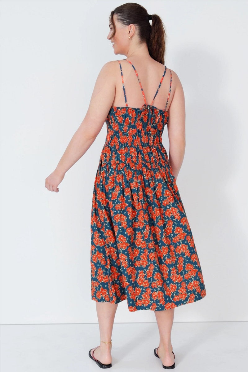 hutch short sleeve off the shoulder smocked midi dress Sleeveless Smocked Bubble Mini Dress by Hutch