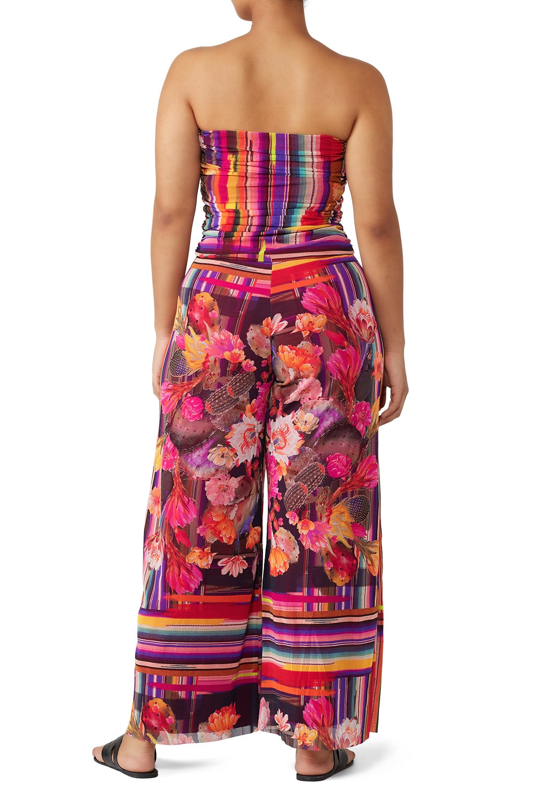 Cactus Strapless Wide Leg Jumpsuit by Fuzzi 5