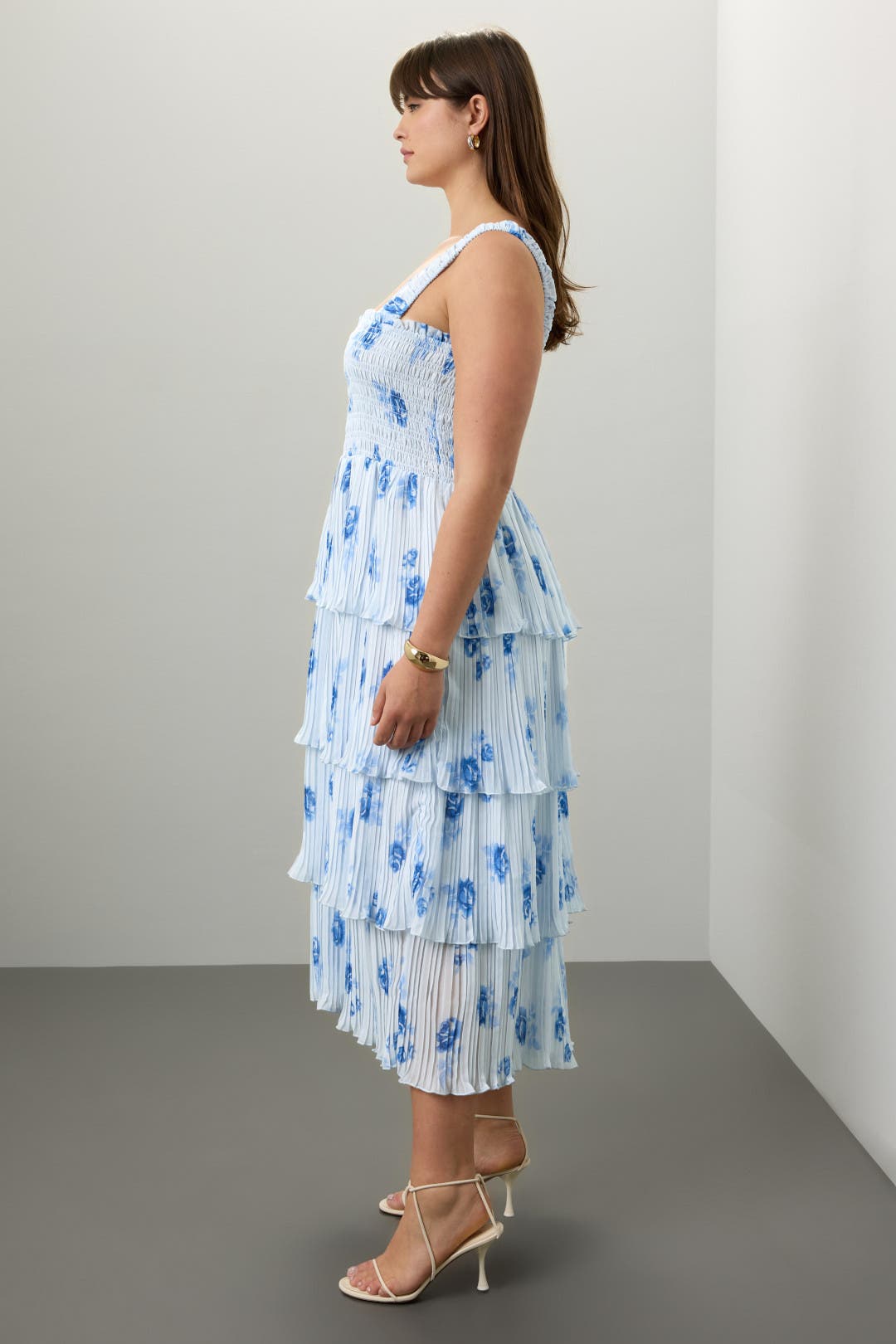 関税送料込♪GANNI/Pleated ette Midi Dress Pleated Georgette Smock Midi Dress by GANNI | Rent the Runway