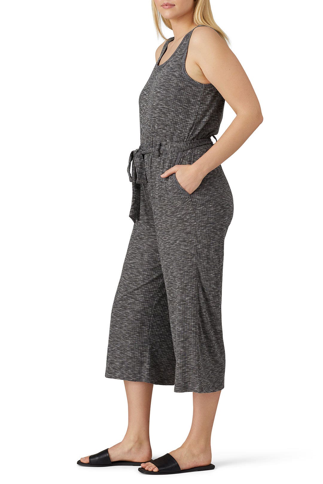Grey Devin Knit Jumpsuit by B Collection by Bobeau 6
