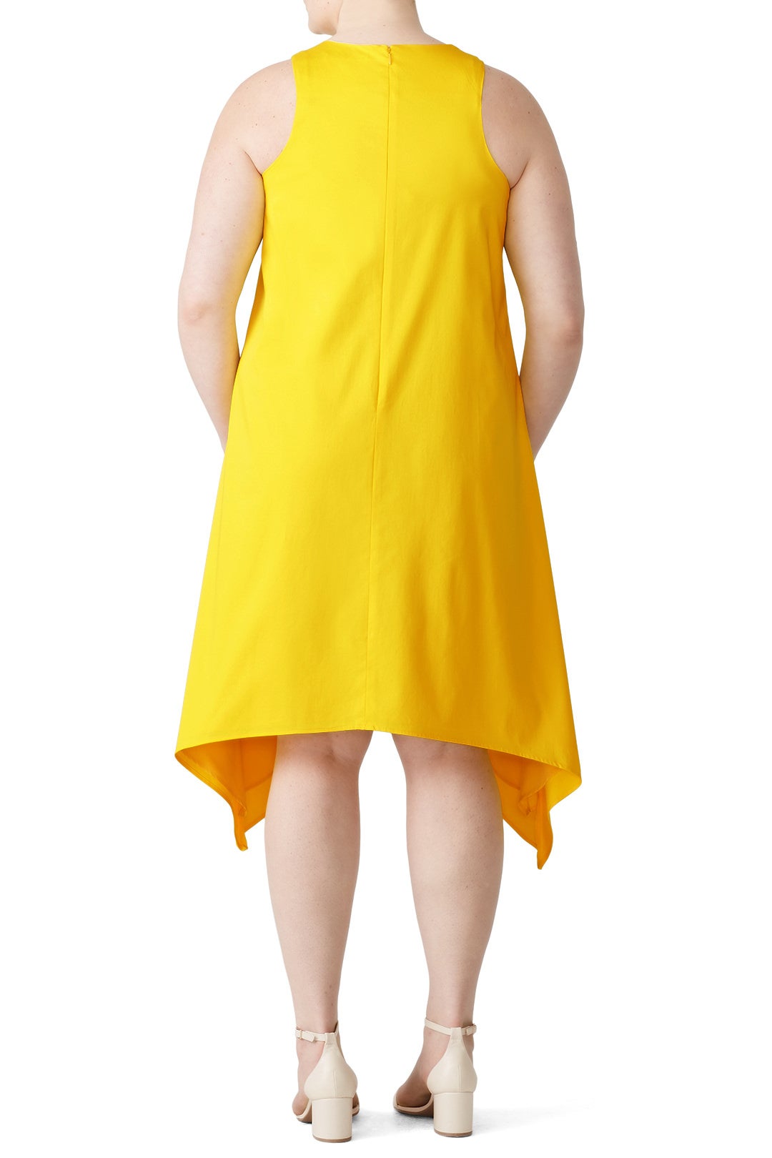 Yellow Trapeze Dress by Badgley Mischka 5
