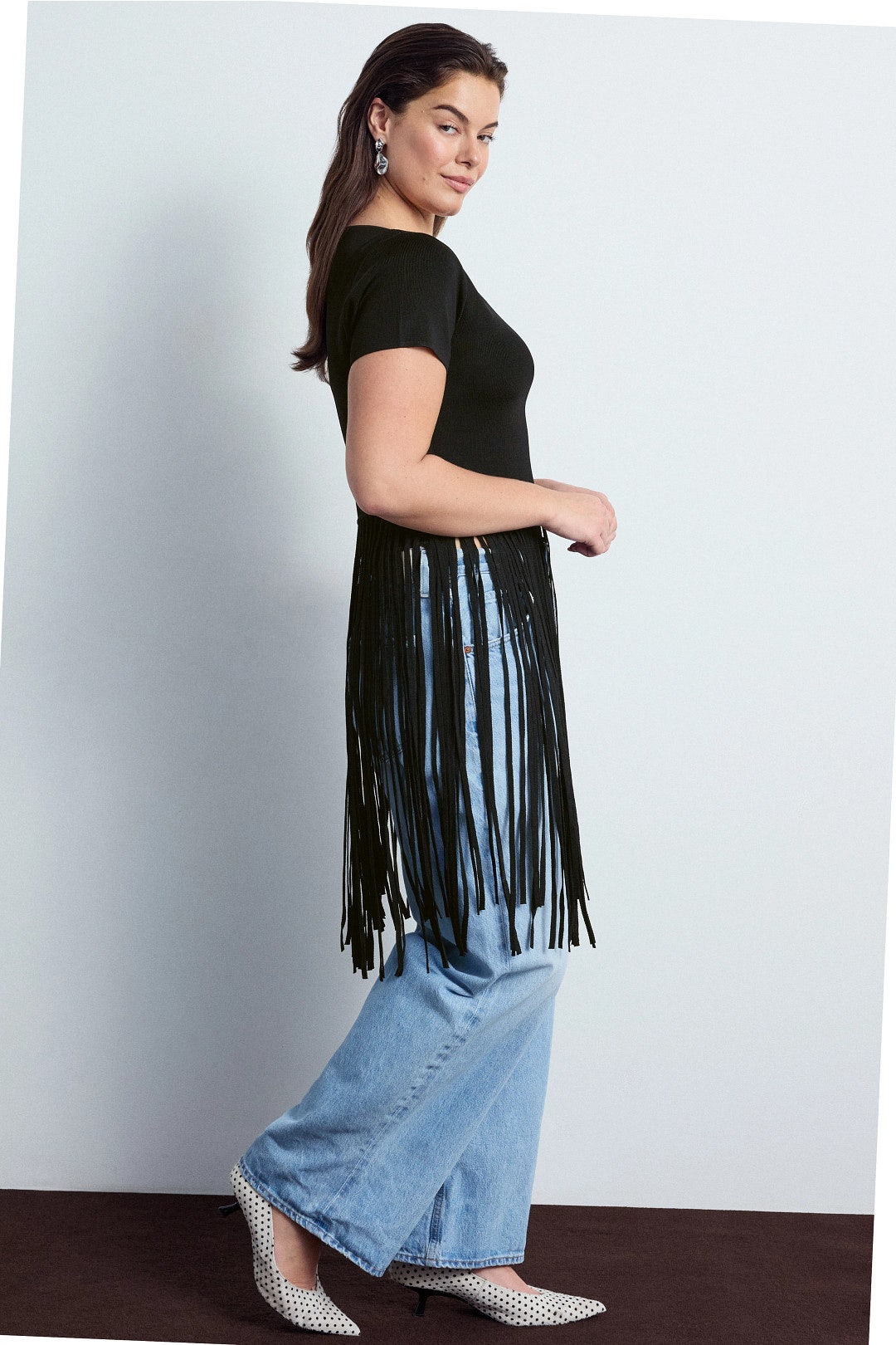 Short Sleeve Fringe Sweater by Toccin 6