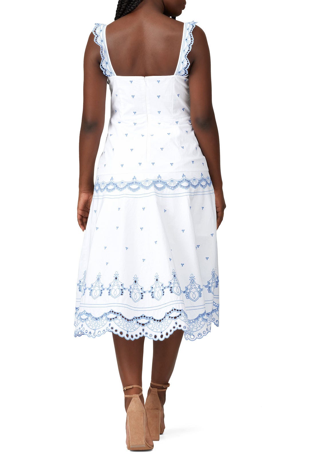 Eyelet Embroidered Bustier Dress by SIMKHAI 5