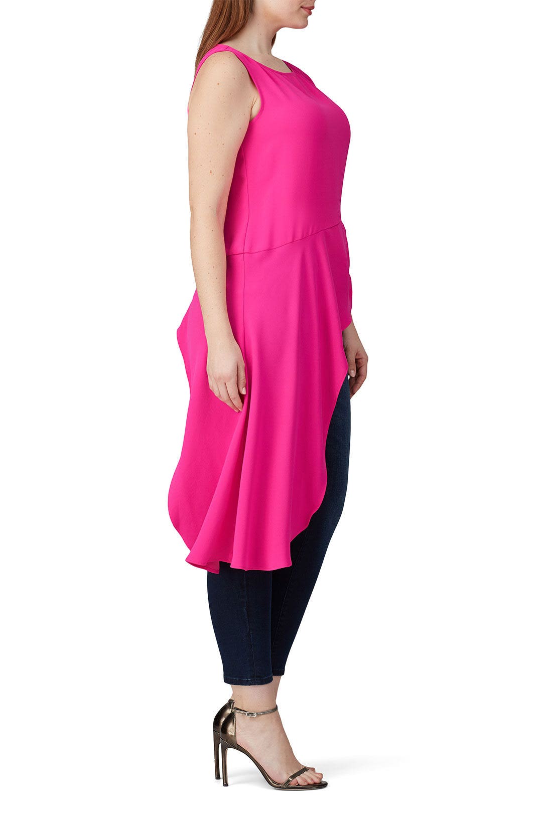 Pink Asymmetrical Hem Top by Trina Turk 6
