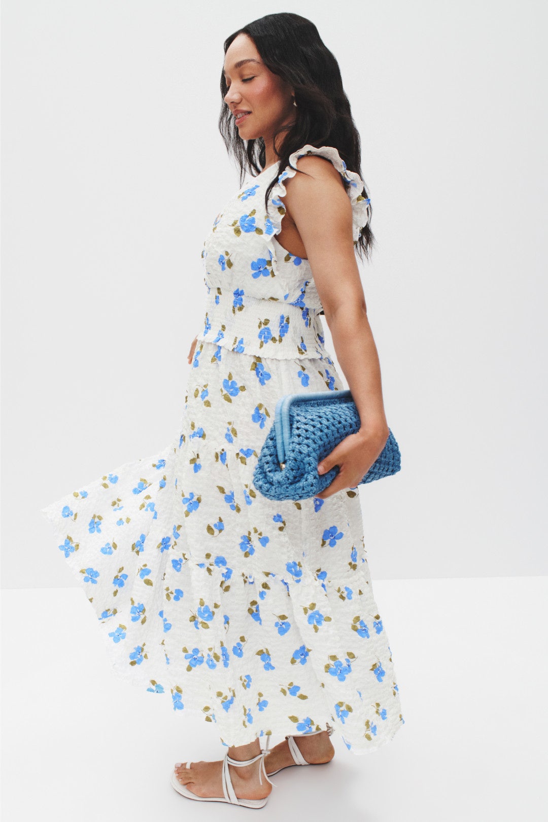 Painterly Bouquet Tiered Midi Dress by kate spade new york 6