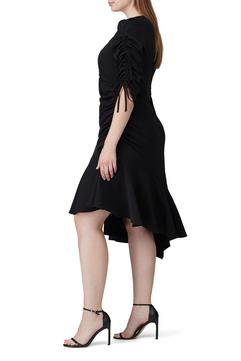 Safari Asymmetrical Hem Dress Black