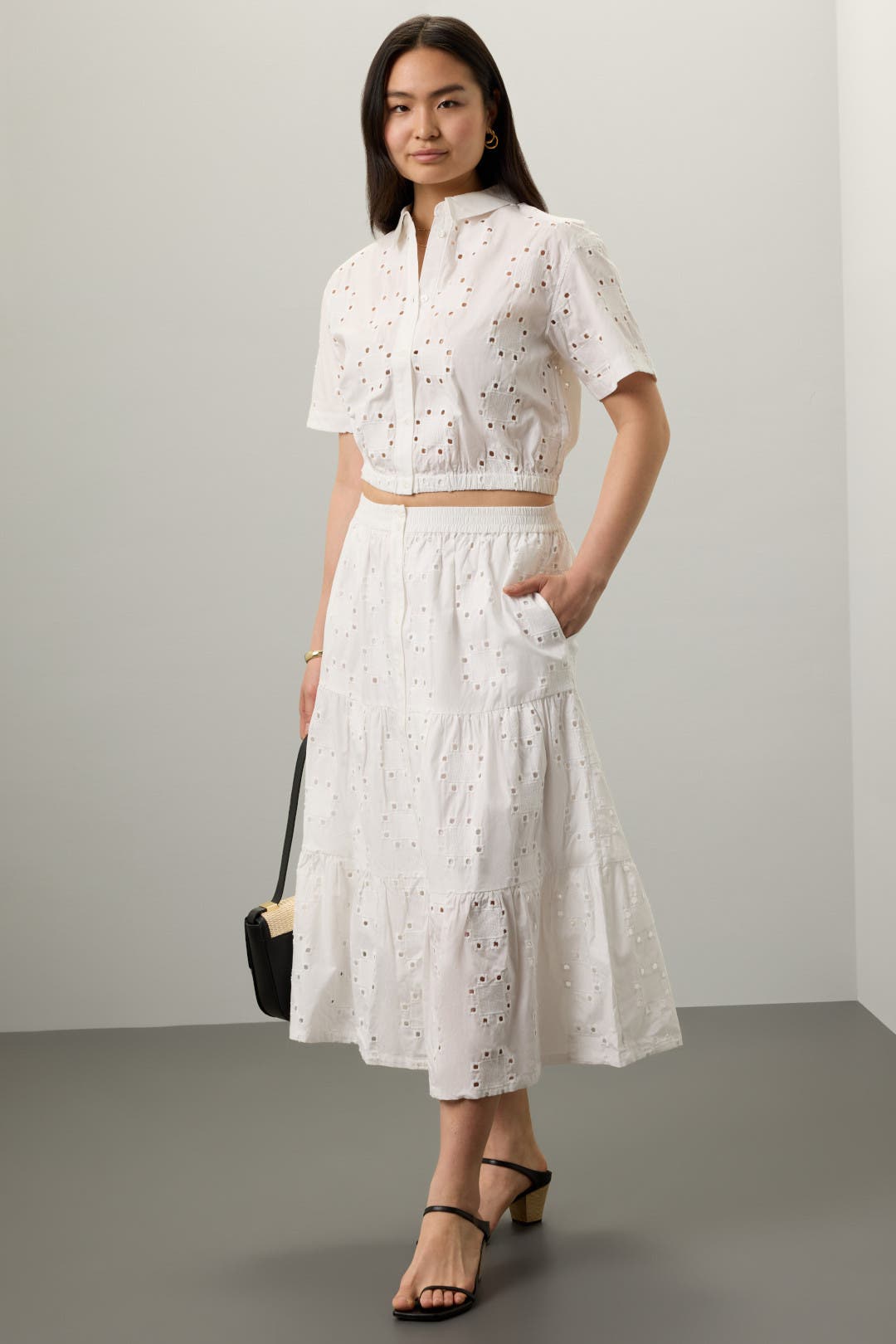 トップス crown58 Eyelet Collared Top by Thakoon x RTR | Rent the Runway