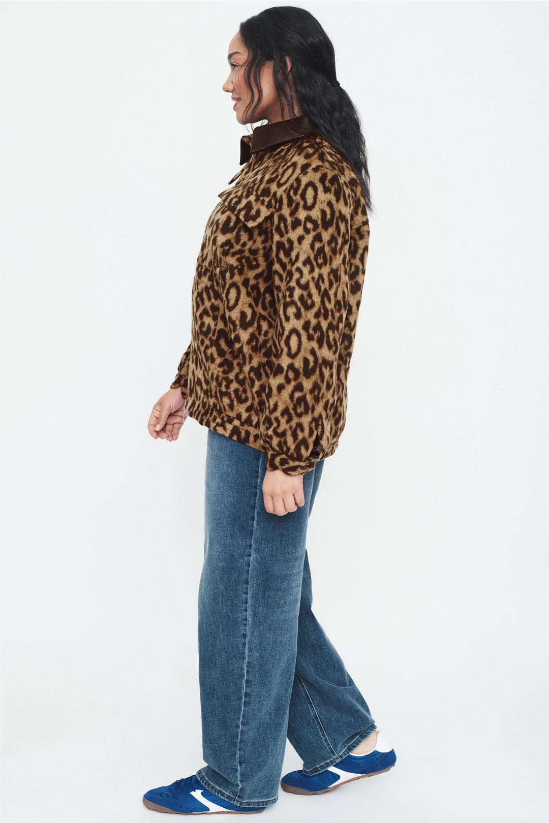 Beline Cheetah Print Collared Jacket by Baum und Pferdgarten