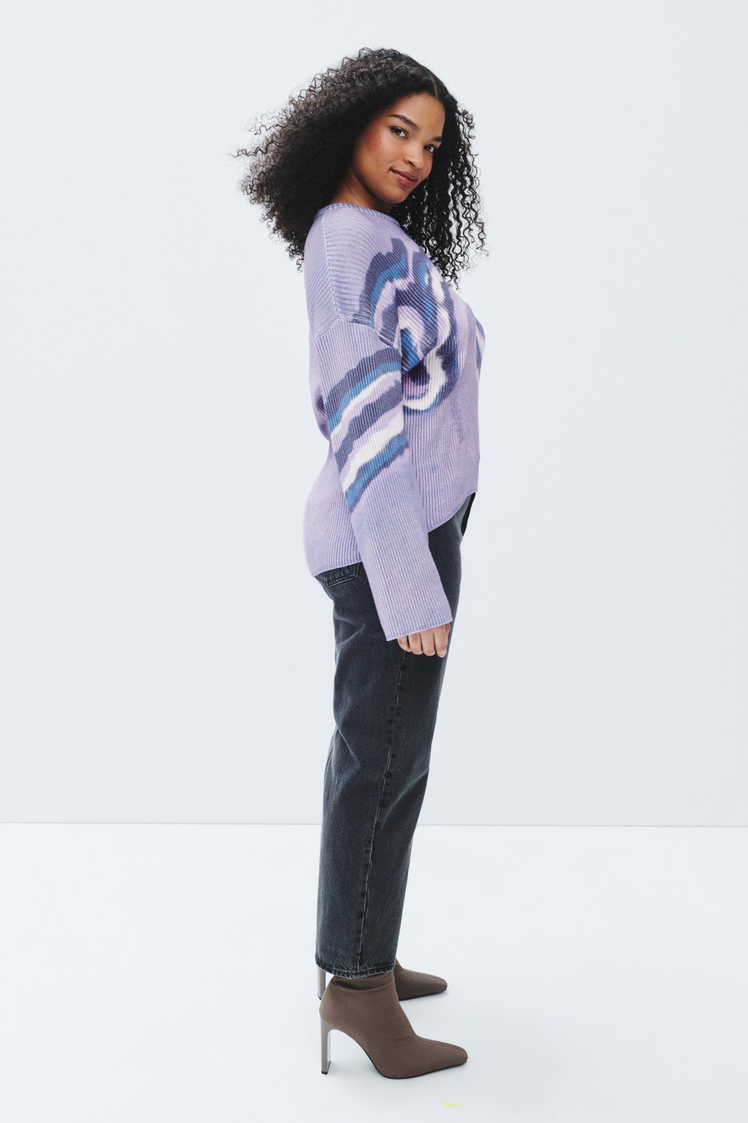 Tie Dye Ribbed Mock Neck Sweater by Prabal Gurung x RTR 6