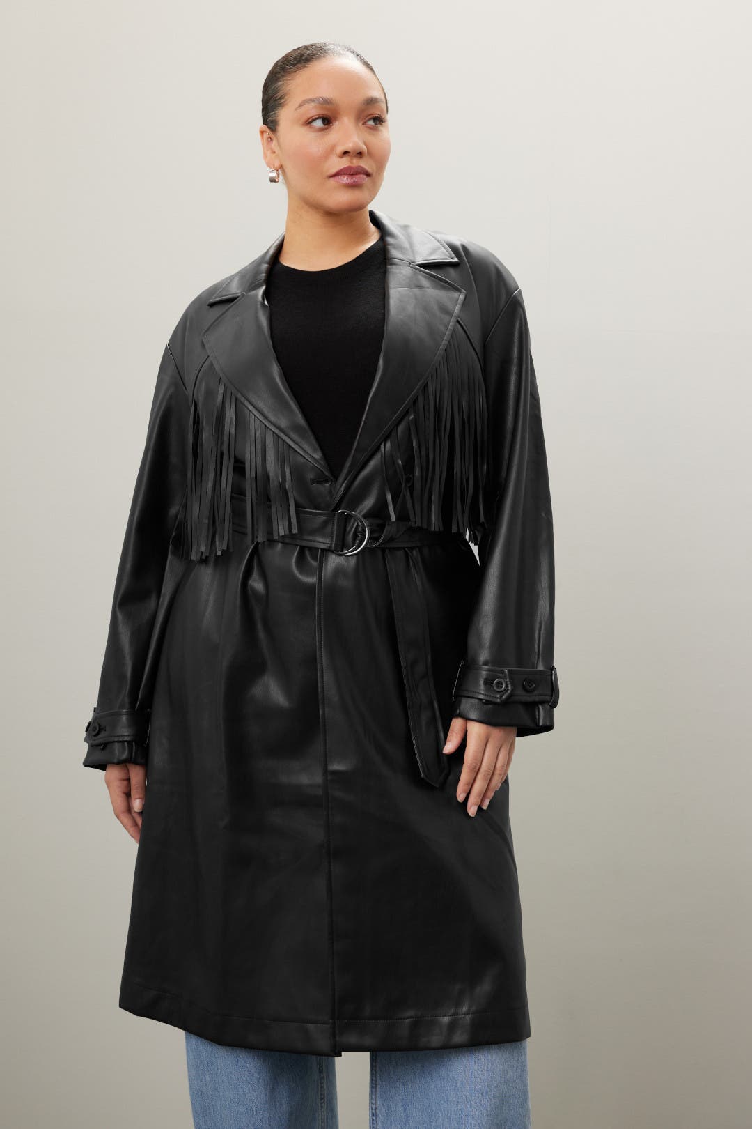 Vegan Leather Tie Waist Trench by Jason Wu x RTR | Rent the Runway