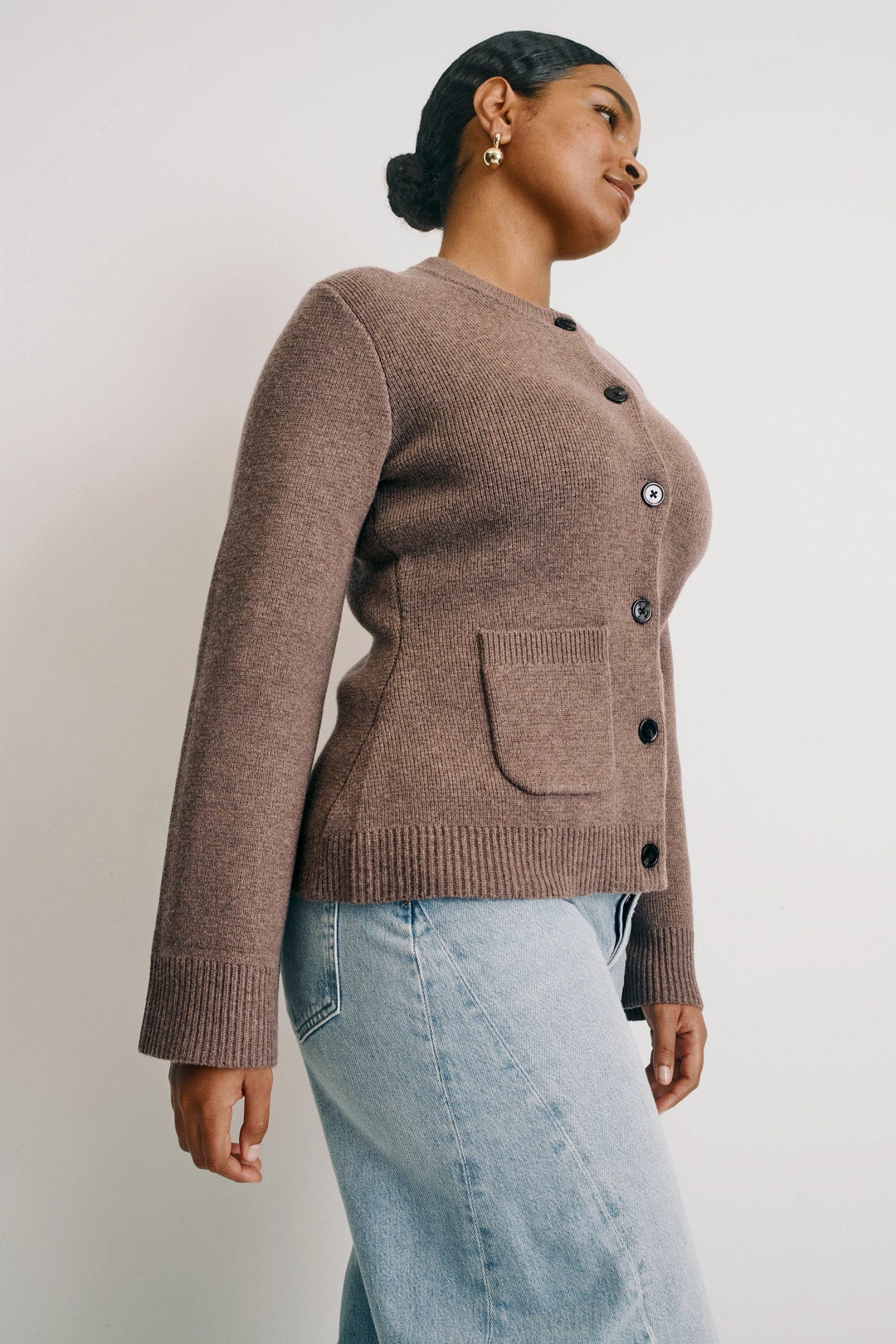 Eames Organic Cotton-Wool Button Cardigan by Modern Citizen 6