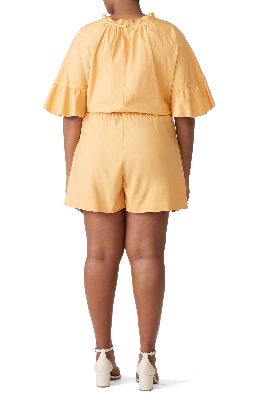 Orange Poplin Romper by Genny 5
