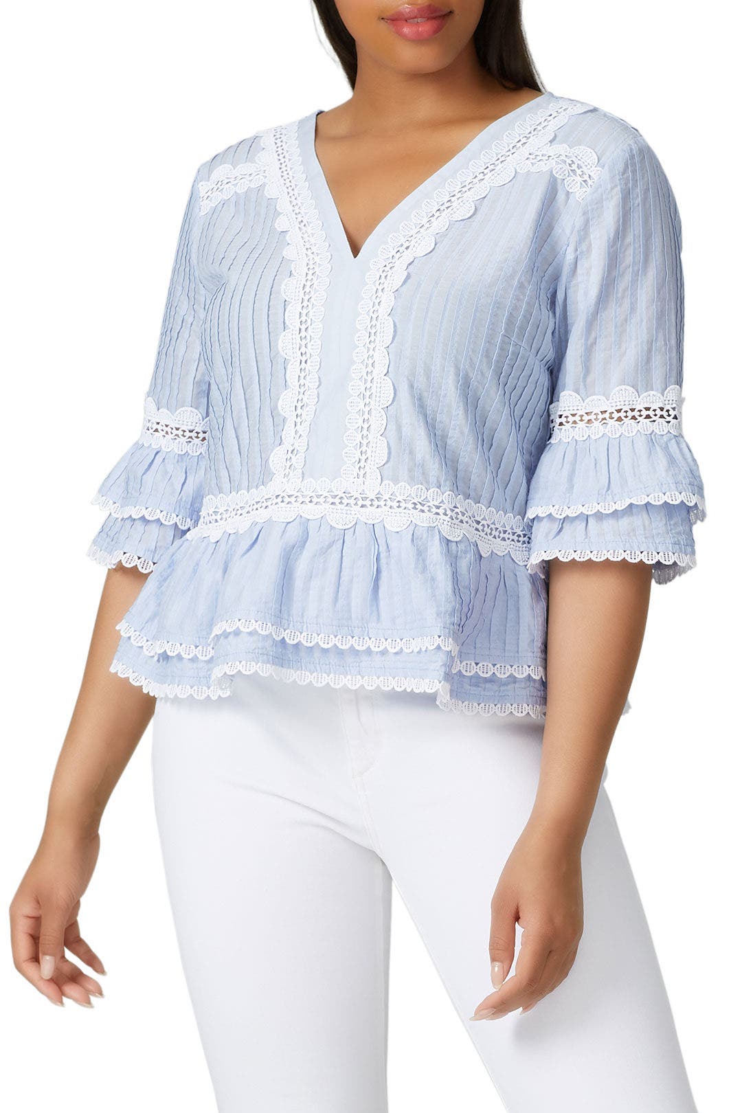 Faded Lace Trim Top by J.Crew 5