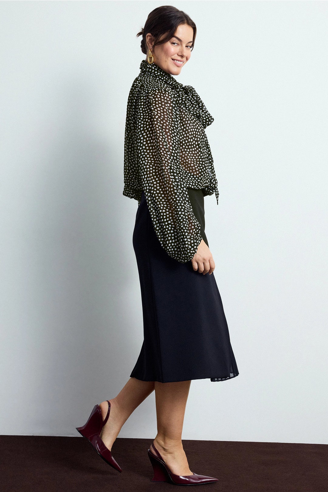 Sheer Blouson Top by Ronny Kobo x RTR 6