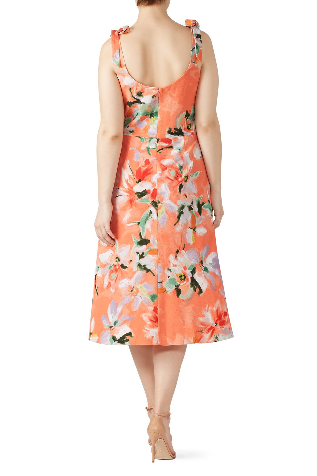 Hana Coral Floral Dress by Dress The Population | Rent the Runway