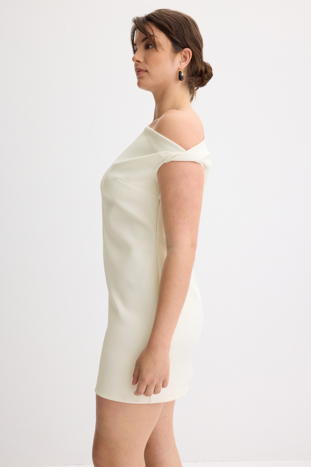 One Shoulder Twist Mini Dress by Rosetta Getty x RTR 3