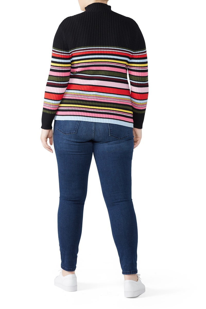 Striped Mock Neck Sweater by Tome - Photo 5