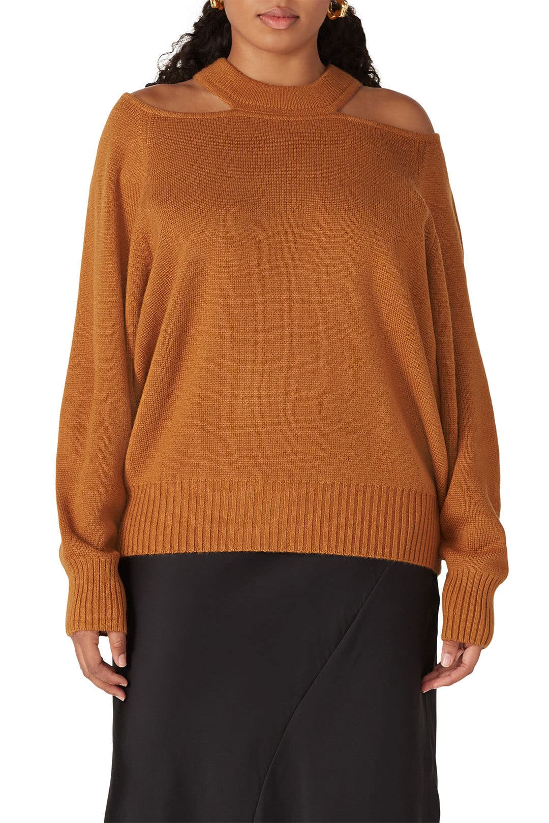 Camel Cold Shoulder Sweater by Jason Wu x RTR | Rent the Runway