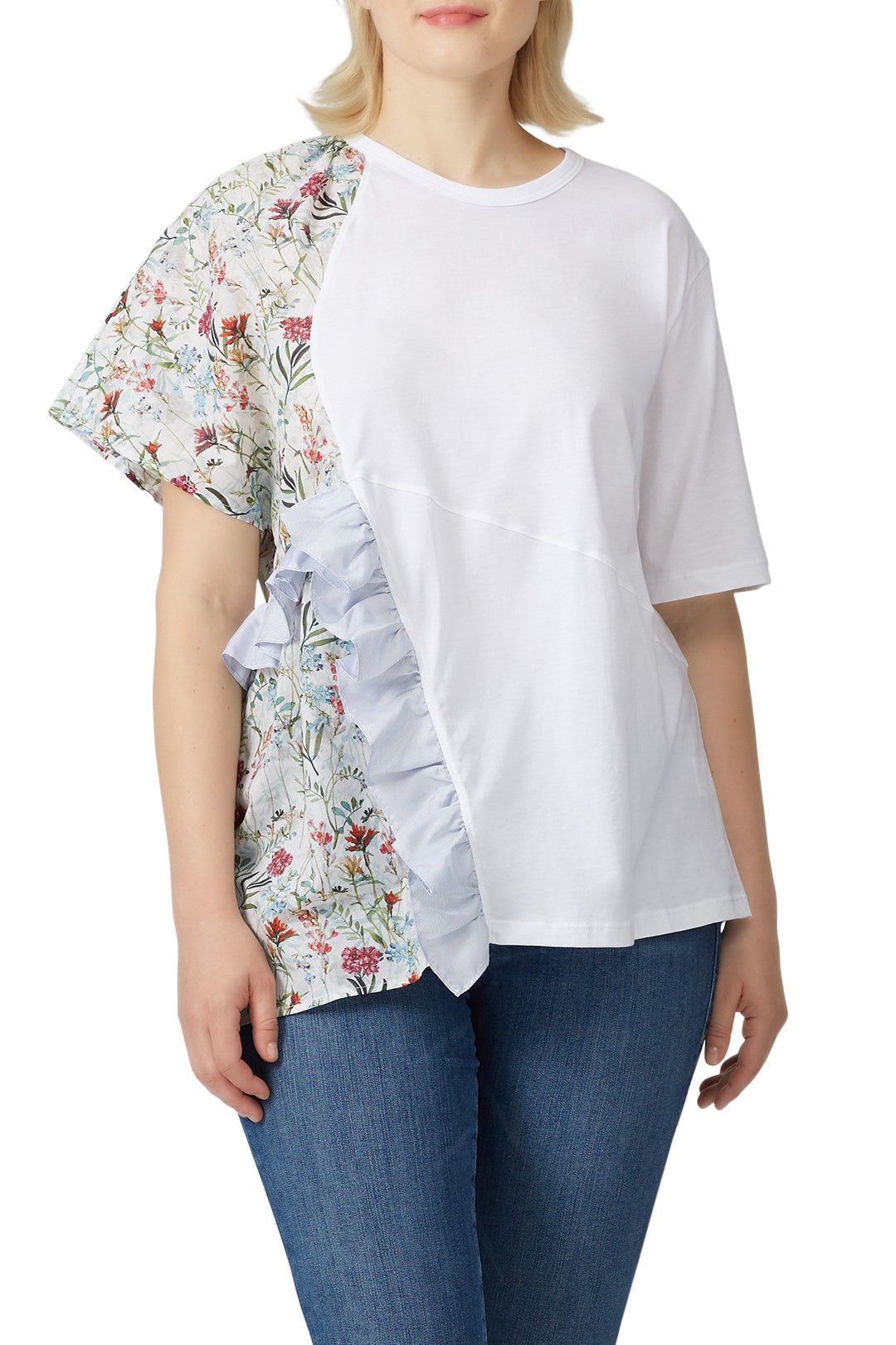 Floral Panel T-Shirt by Clu 5