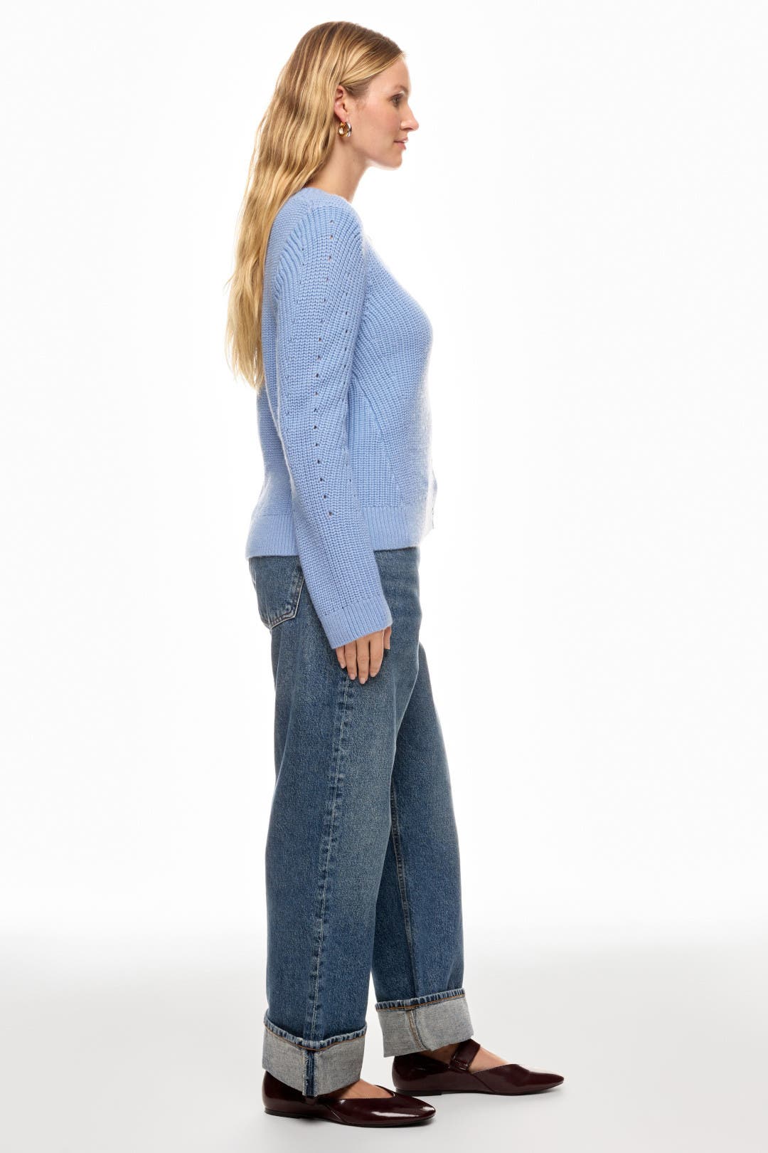 Blue Crewneck Cardigan by Derek Lam 10 Crosby x RTR | Rent the Runway