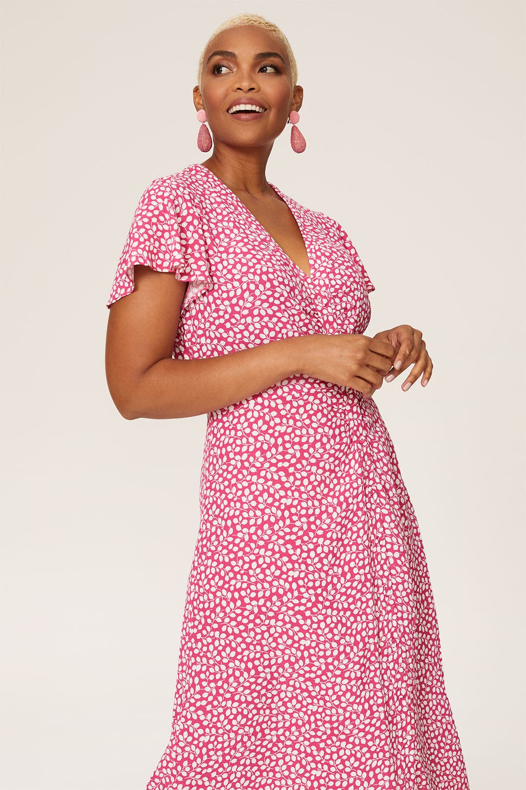 DIANE von FURSTENBERG - R DIANE von FURSTENBERG フリル ピンクニット Pink Cecilia Dress by Diane von Furstenberg | Rent the Runway