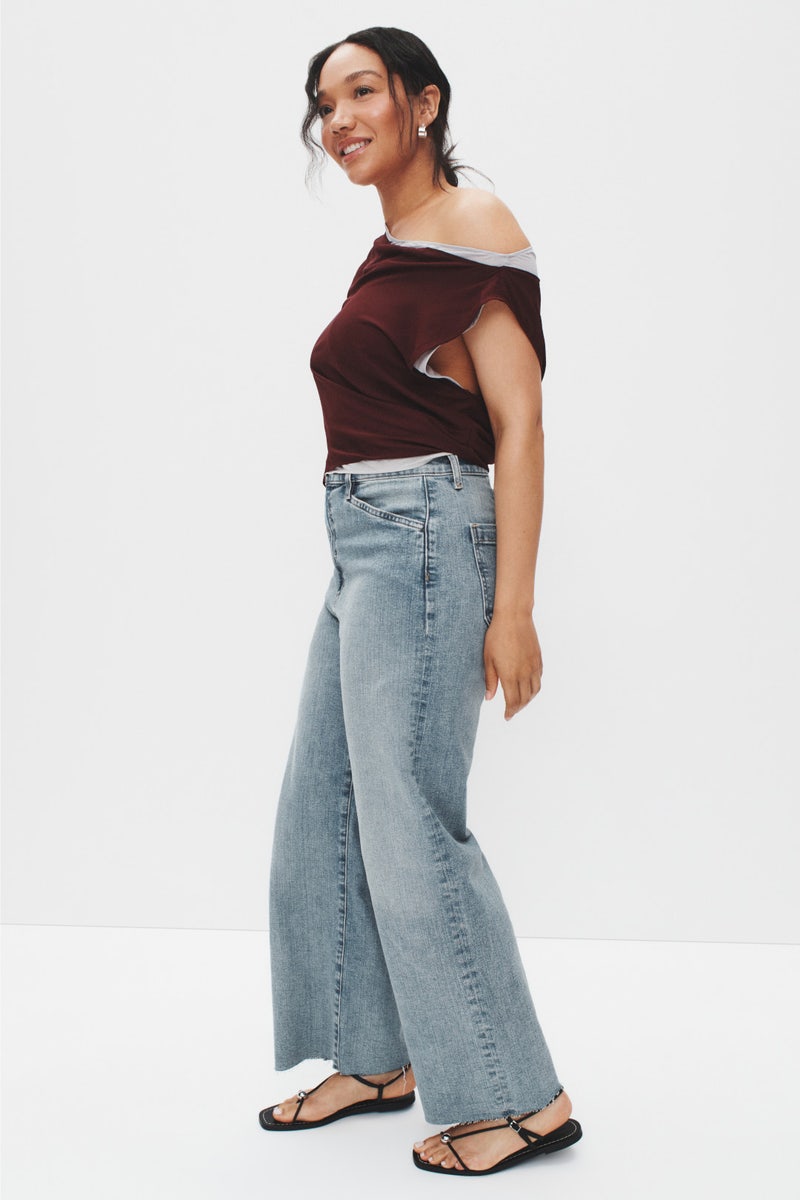 Mischa Super High Rise Wide Leg Ankle Jeans by Favorite Daughter - Photo 6