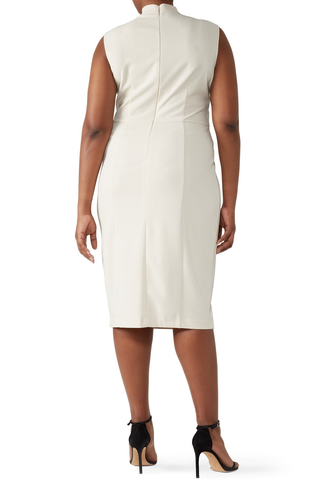 White Tie Knot Keyhole Dress by Donna Morgan 5