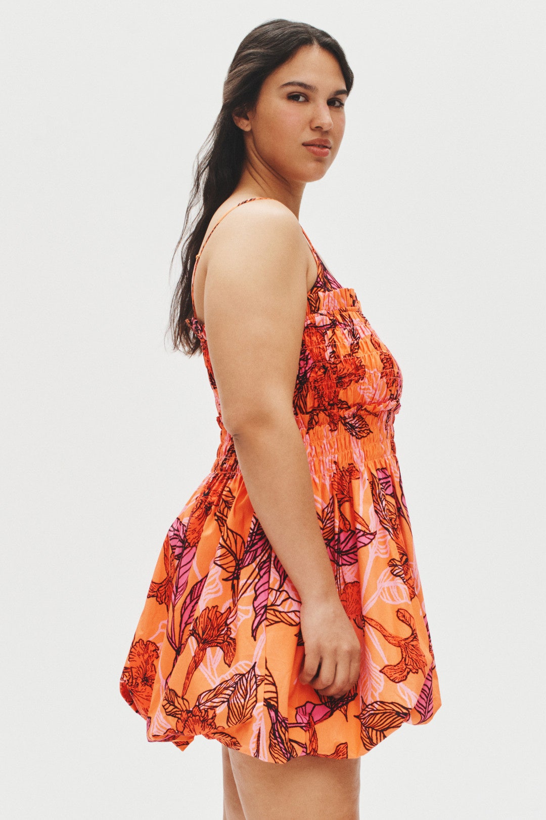Sleeveless Smocked Bubble Mini Dress by Hutch 6