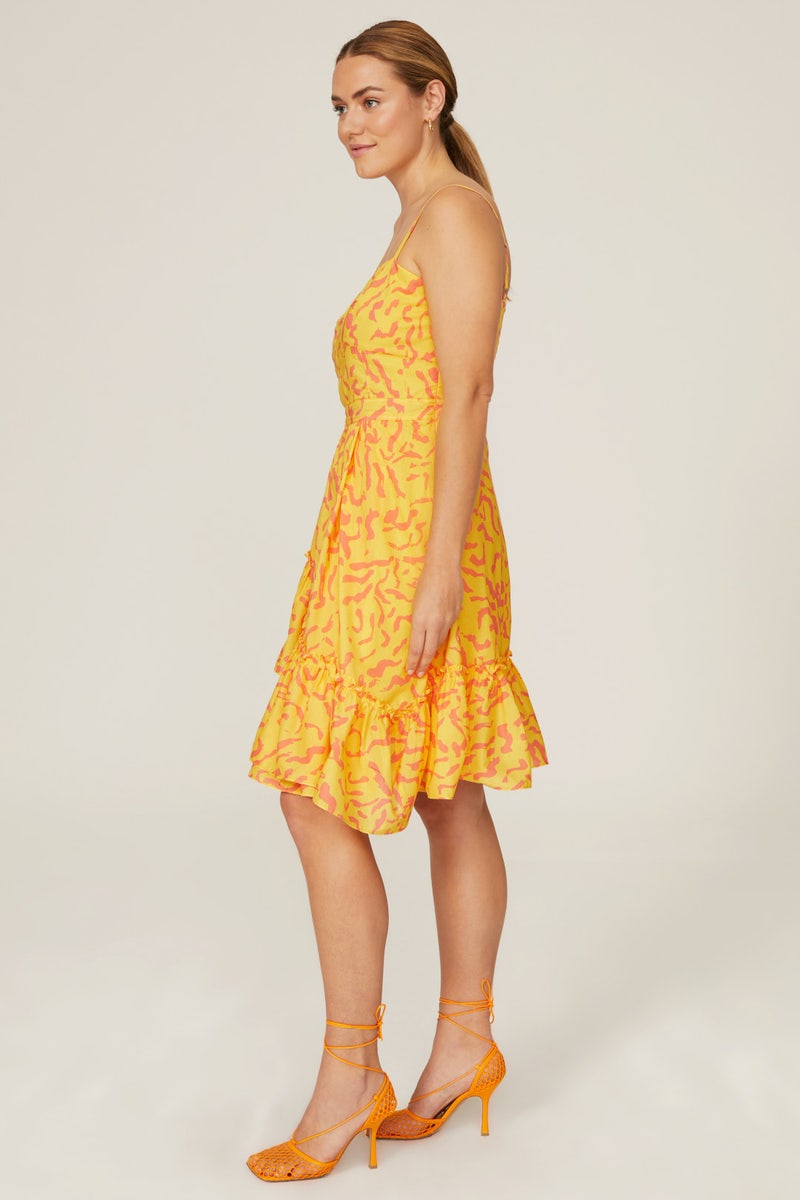 Yellow Scribble Dress by Derek Lam 10 Crosby x RTR - Photo 6