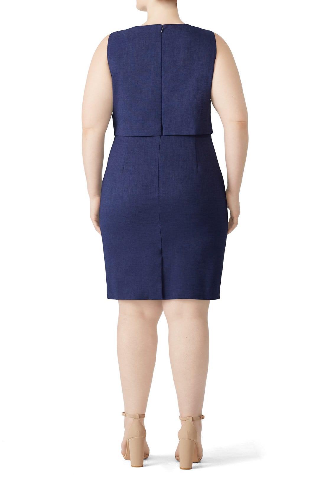 Navy Grommet Sheath by Badgley Mischka 4