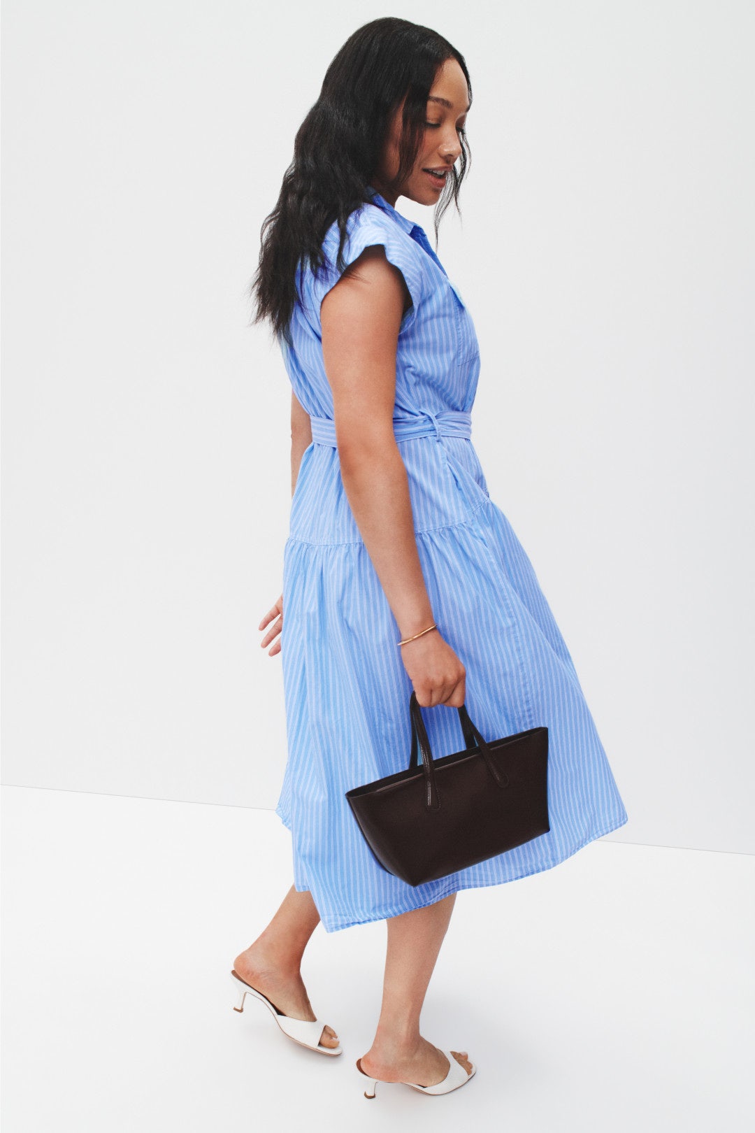 Cap Sleeve Collared Midi Dress by Derek Lam 10 Crosby x RTR 6