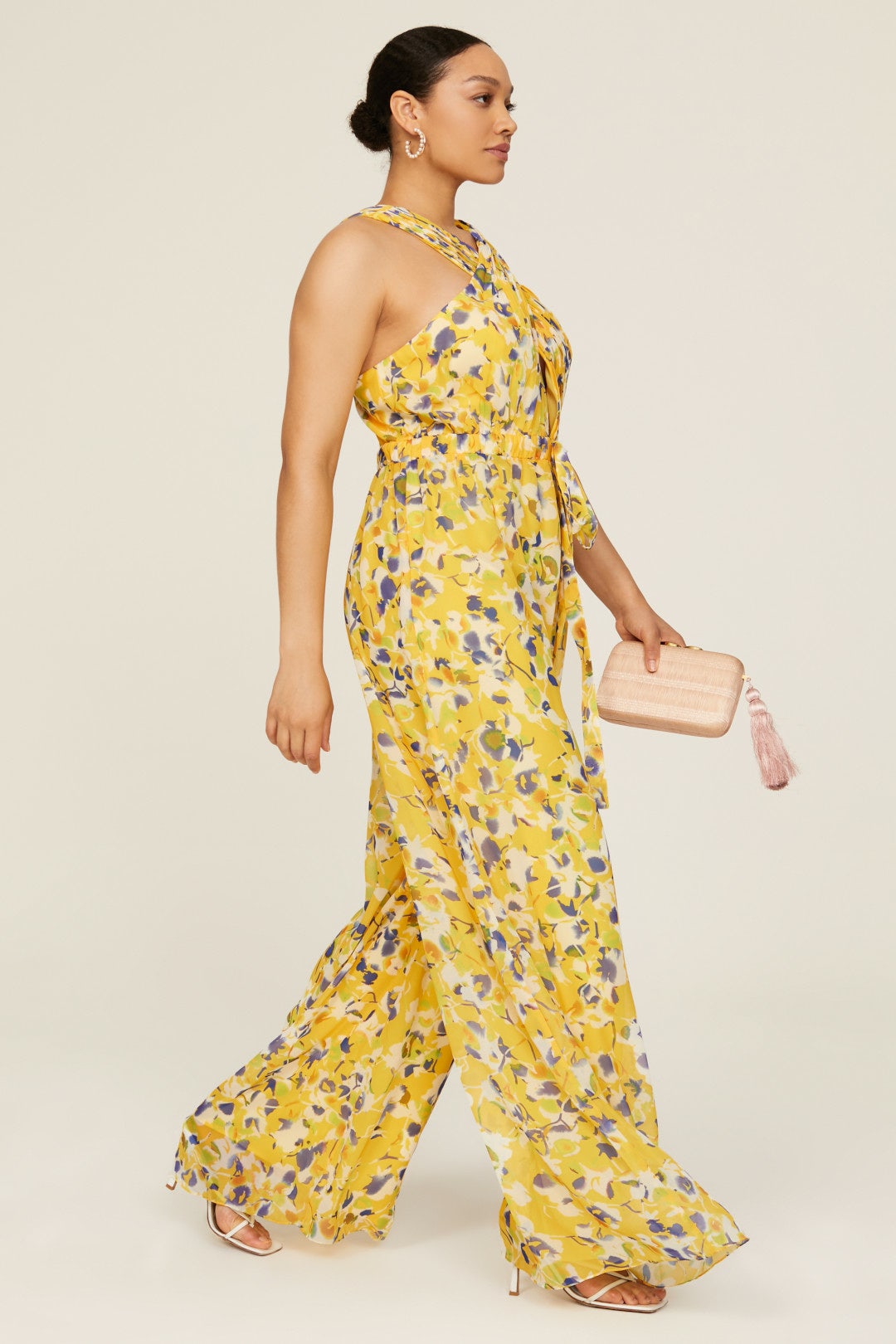 Halter Tie Waist Jumpsuit by Ieena for Mac Duggal 6