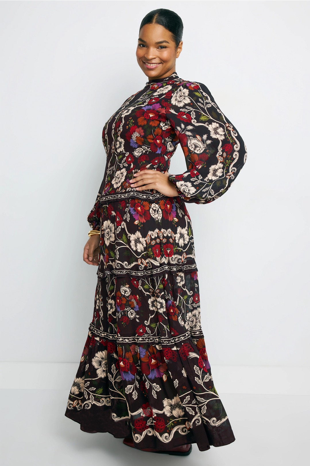 Rococo Flowers Tiered Maxi Dress by FARM Rio 6