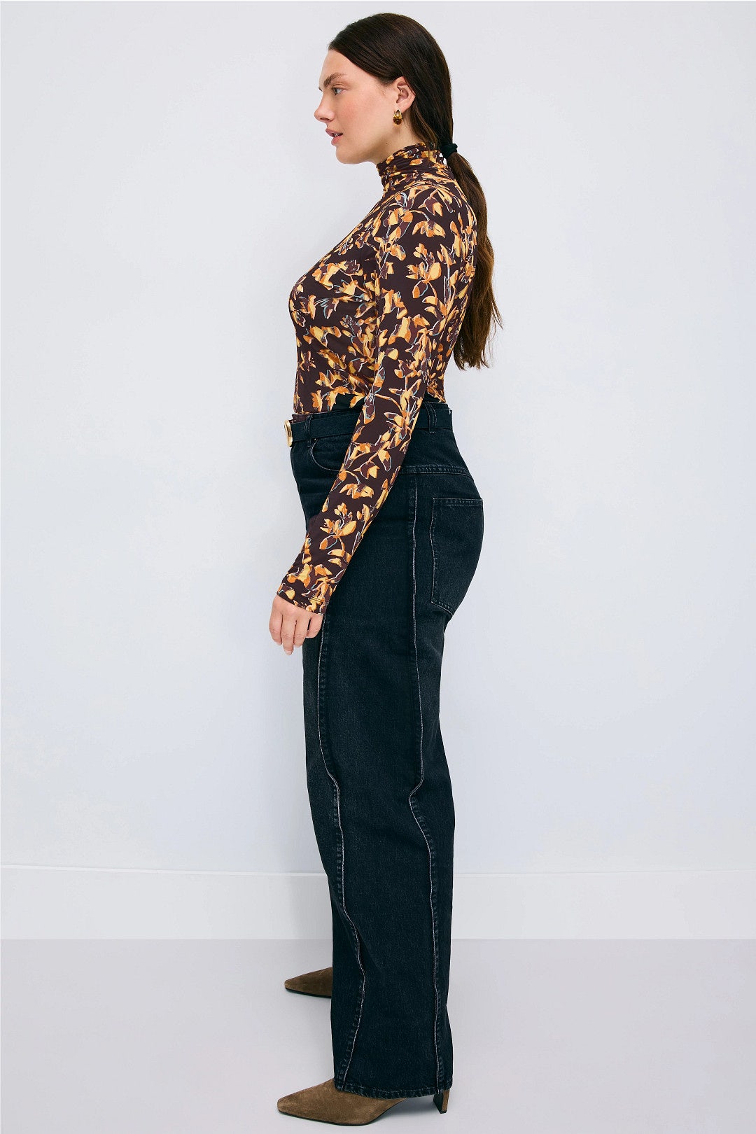 Black Floral Aurelia Turtleneck Top by Ulla Johnson 6